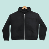 Sun Fade Black Zip-Up Hoodie Print