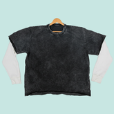 Thermal Double Layer Stone Wash Black Print