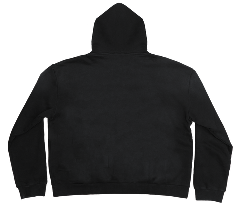 Sun Fade Black Zip-Up Hoodie Print