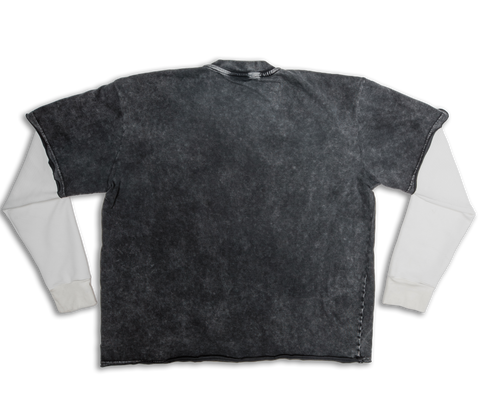 Thermal Double Layer Stone Wash Black Print