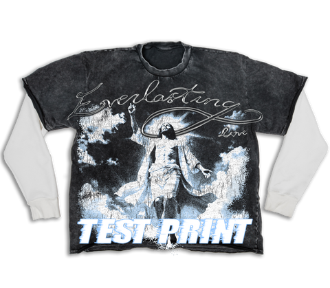 Thermal Double Layer Stone Wash Black Print